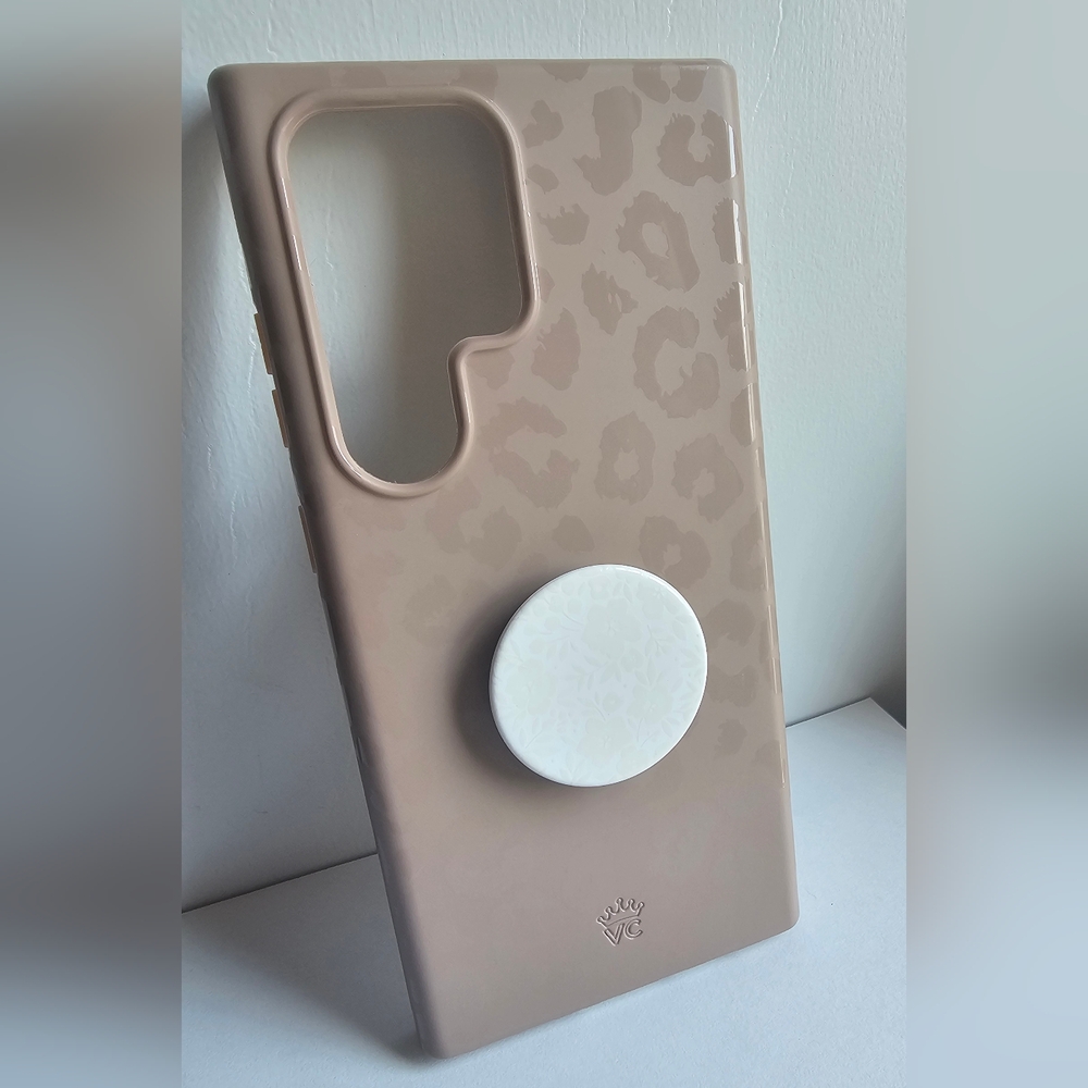 Velvet Caviar Nude Metallic Leopard Case For Samsung S23 ULTRA